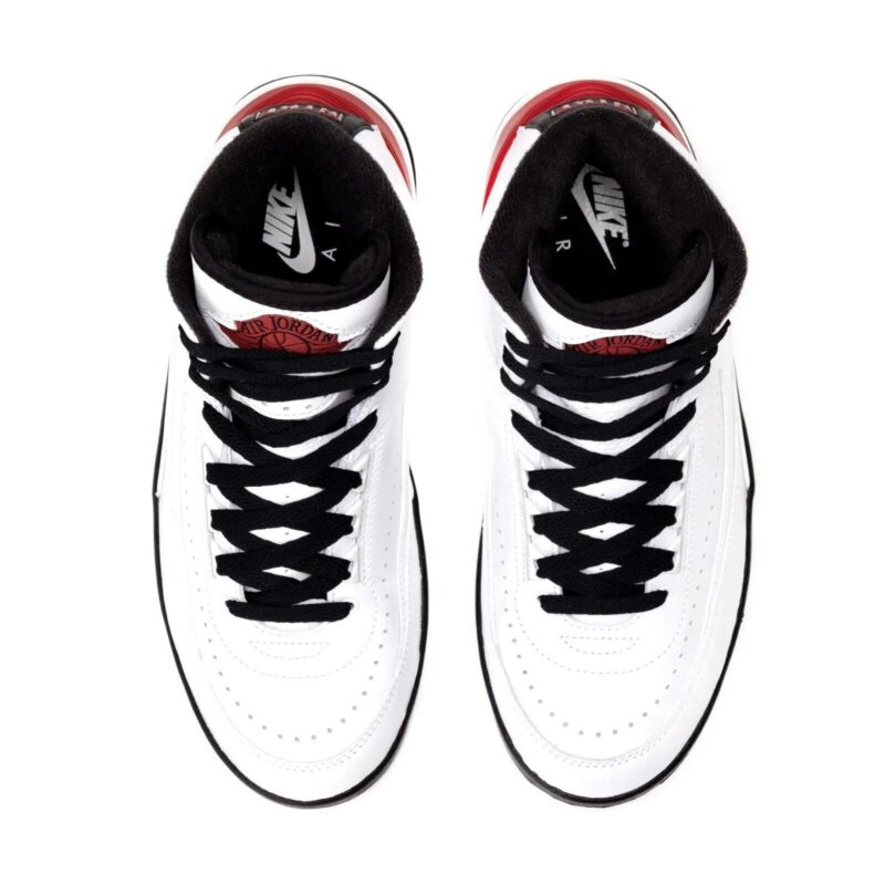 Big Kids Jordan 2 Retro Chicago White/Varsity Red-Black (Dx2591 106)