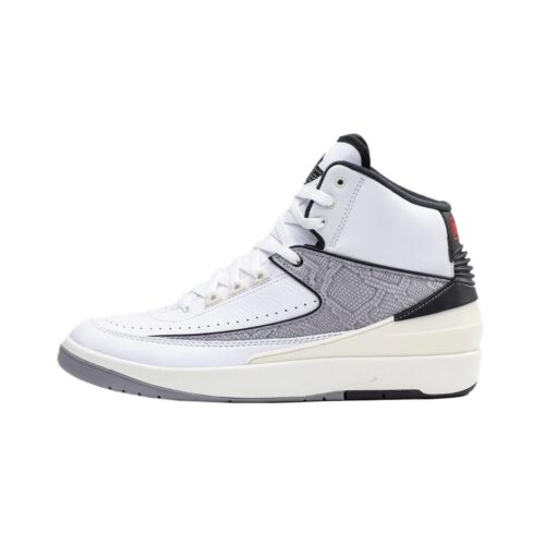 Big Kids Jordan 2 Retro Python White/Fire Red-Black-Sail (Dq8562 102)