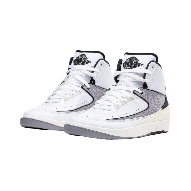 Big Kids Jordan 2 Retro Python White/Fire Red-Black-Sail (Dq8562 102)