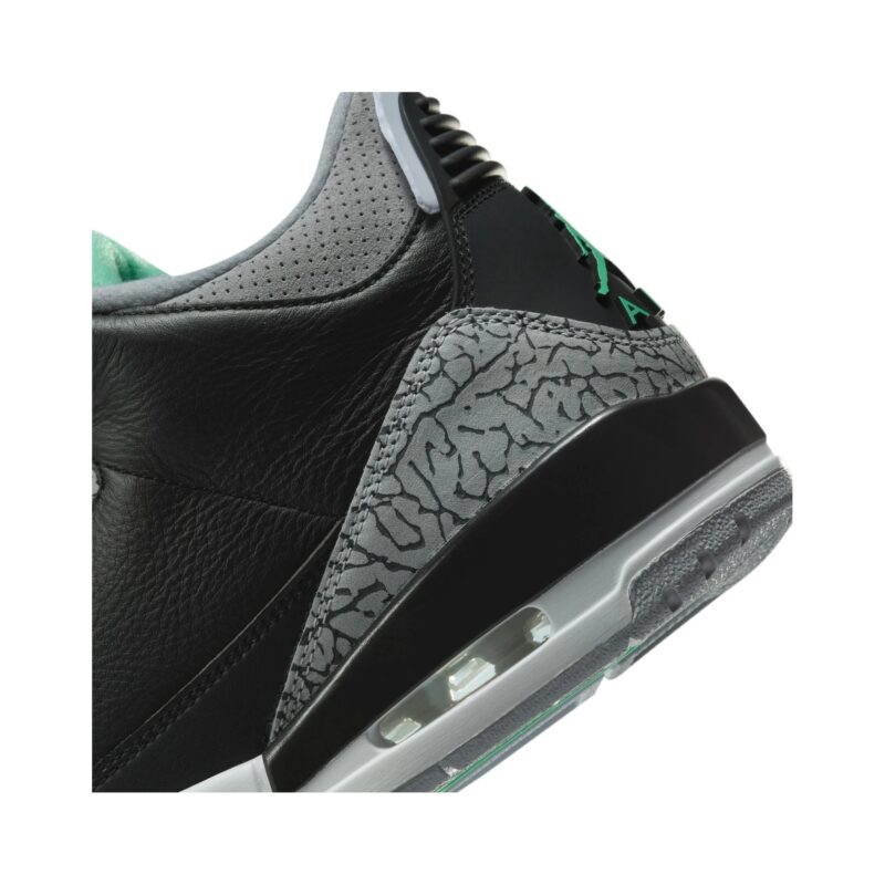 Big Kids Jordan 3 Retro Black/Green Glow-Wolf Grey (Dm0967 031)