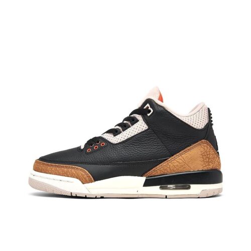 Big Kids Jordan 3 Retro Desert Elephant Blk/Rush Org-Fossil Stone(Dm0967 008)