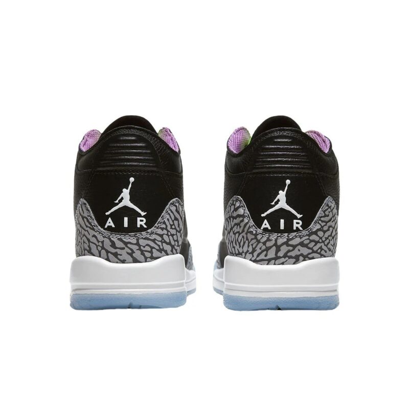 Big Kids Jordan 3 Retro Se Black/White-Electric Green (Da2304 003)