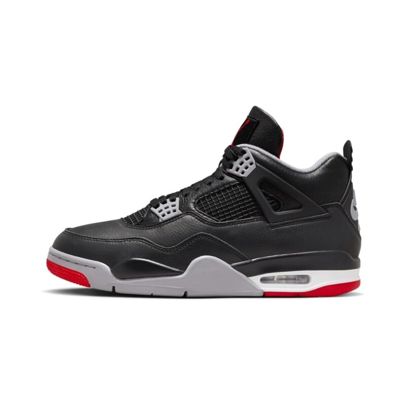 Big Kids Jordan 4 Retro Bred Reimagined Blk/Fire Red-Grey (Fq8213 006)