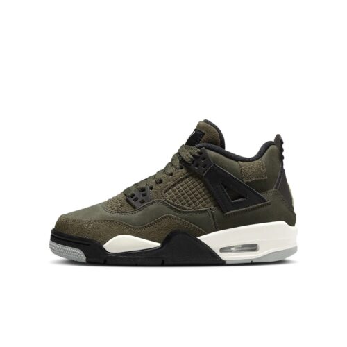 Big Kids Jordan 4 Retro Se Craft Medium Olive/Pale Vanilla (Fb9928 200)