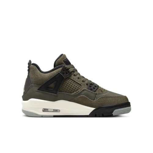 Big Kids Jordan 4 Retro Se Craft Medium Olive/Pale Vanilla (Fb9928 200)