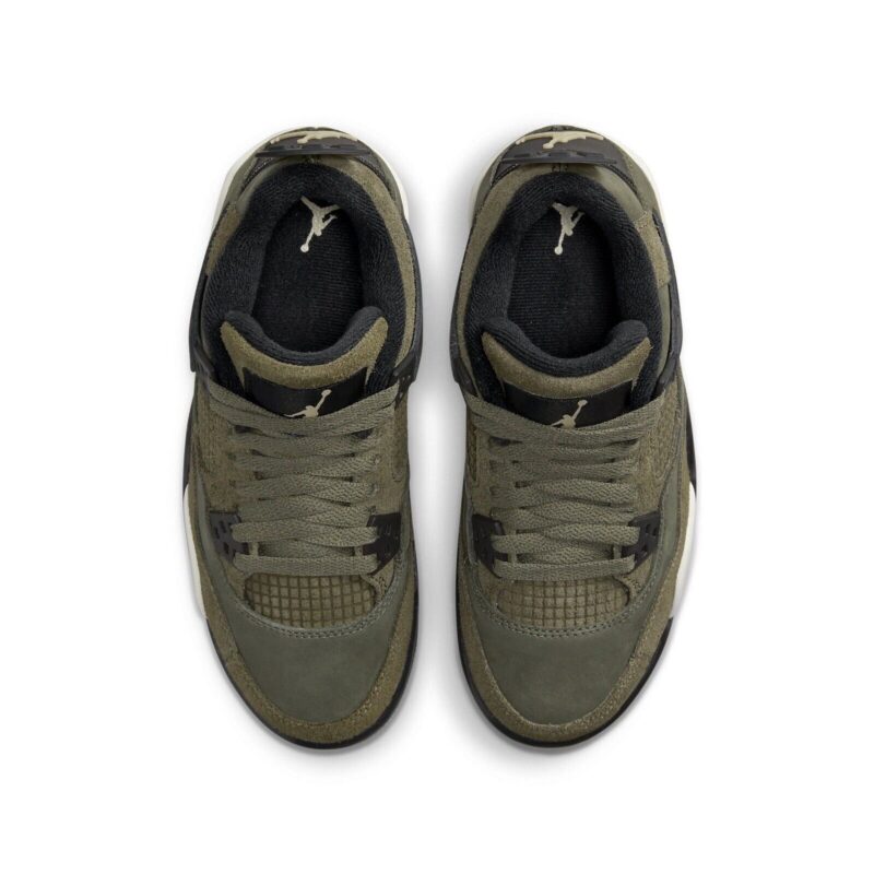 Big Kids Jordan 4 Retro Se Craft Medium Olive/Pale Vanilla (Fb9928 200)