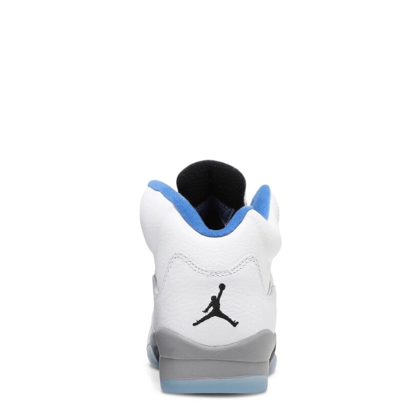 Big Kids Jordan 5 Retro Stealth White/Stealth-Black-Hyper Royal (440888 140)