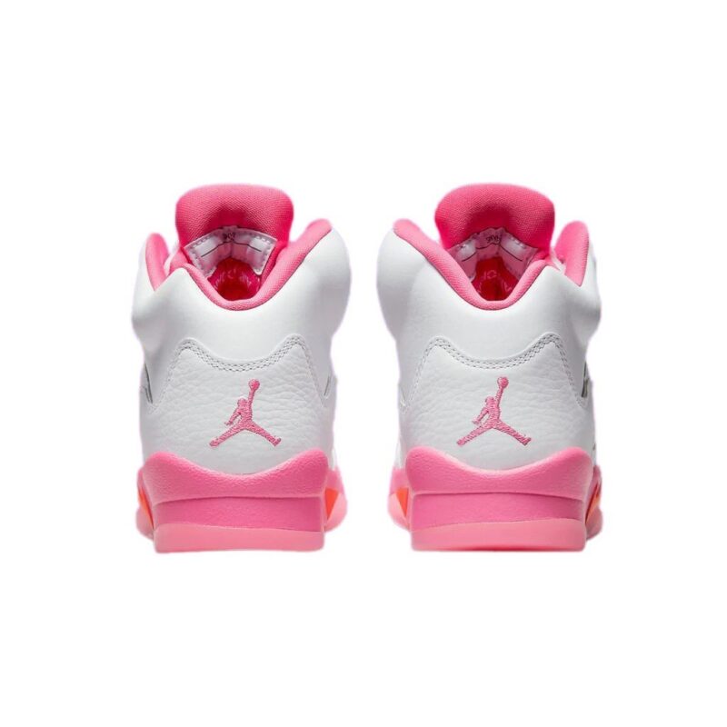 Big Kids Jordan 5 Retro White/Pinksicle-Safety Orange (440892 168)