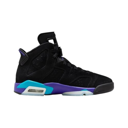 Big Kids Jordan 6 Retro Aqua Black/Bright Concord-Aquatone (384665 004)