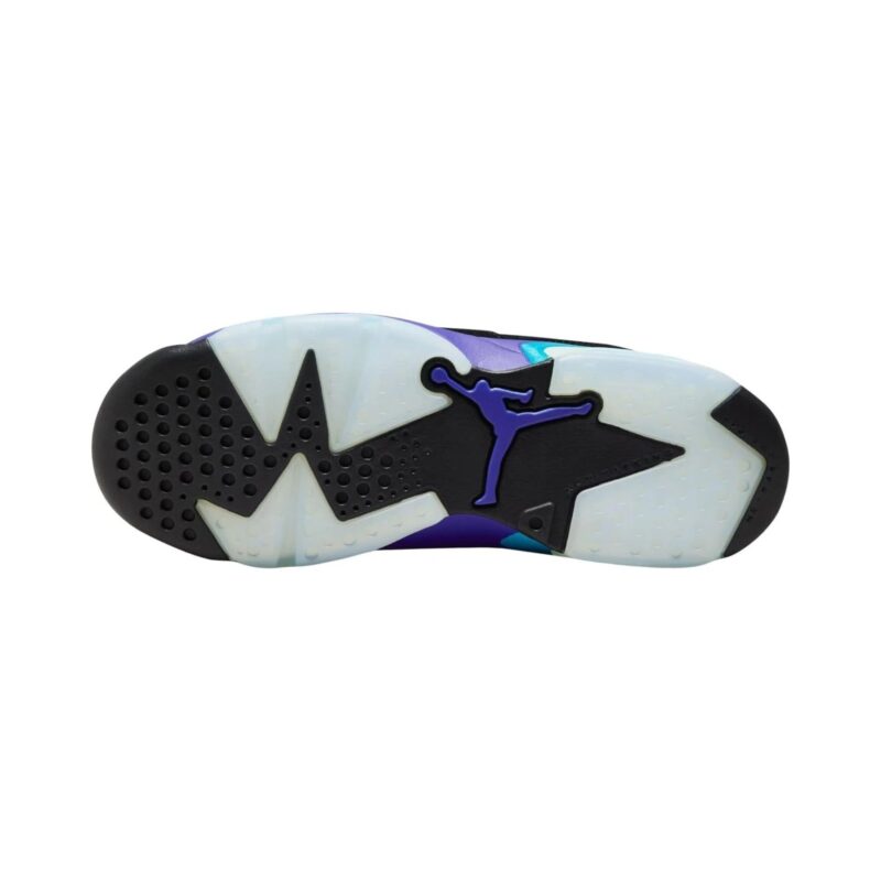 Big Kids Jordan 6 Retro Aqua Black/Bright Concord-Aquatone (384665 004)