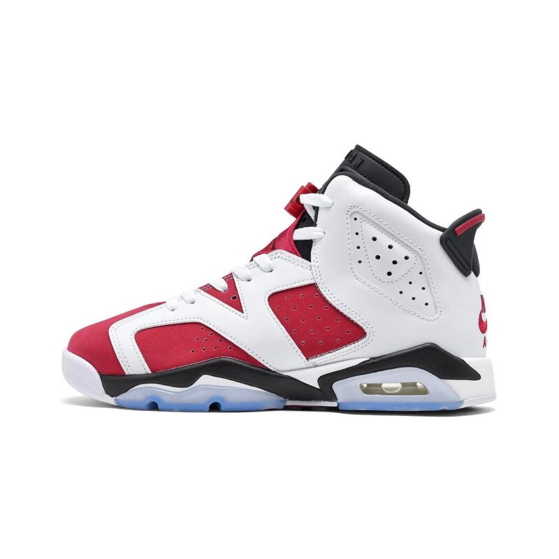 Big Kids Jordan 6 Retro Carmine White/Carmine-Black (384665 106)