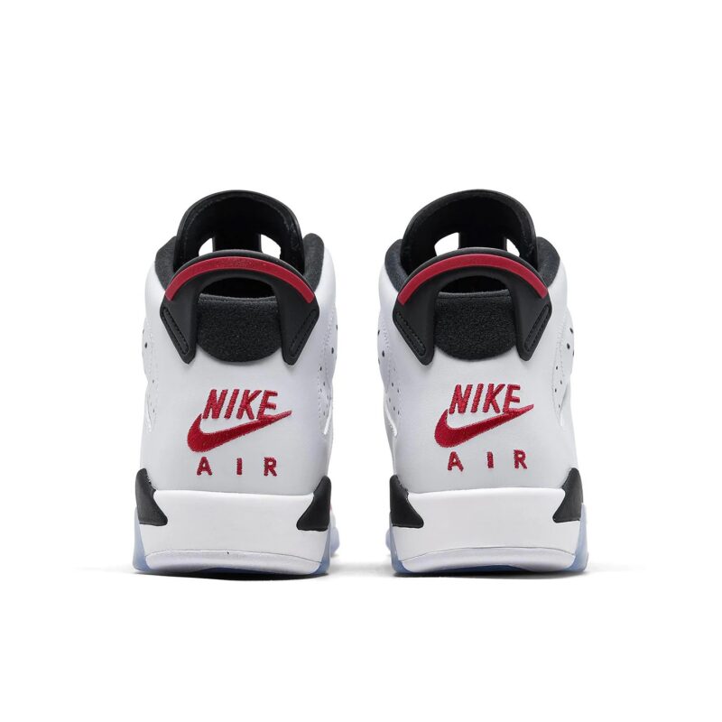 Big Kids Jordan 6 Retro Carmine White/Carmine-Black (384665 106)