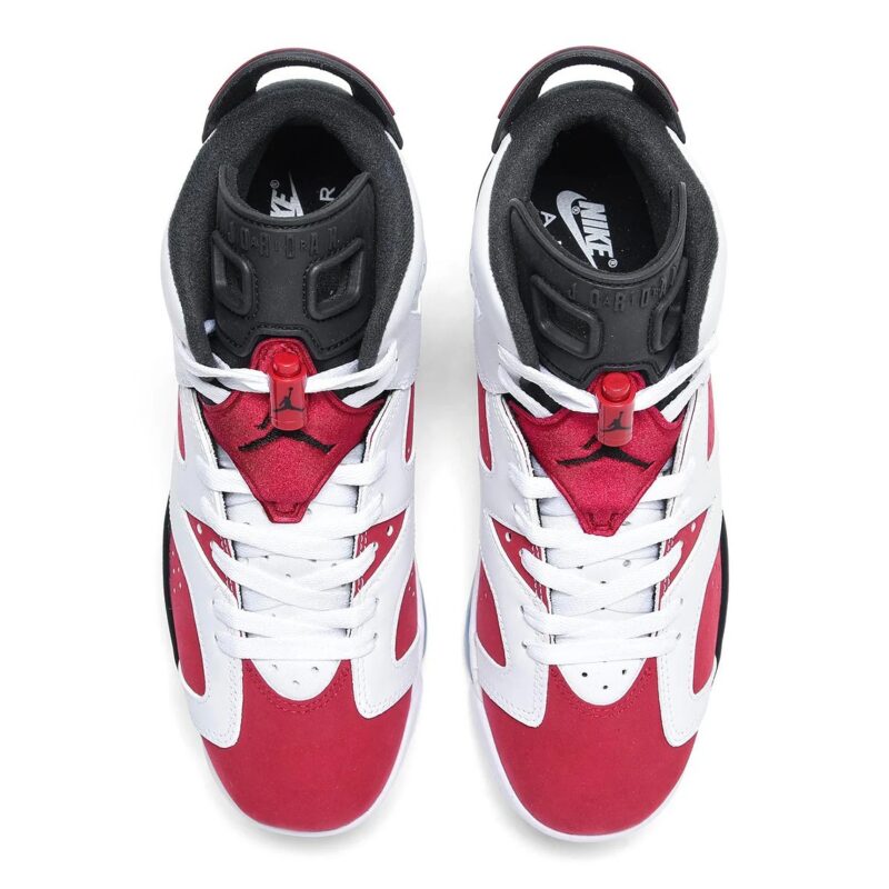 Big Kids Jordan 6 Retro Carmine White/Carmine-Black (384665 106)