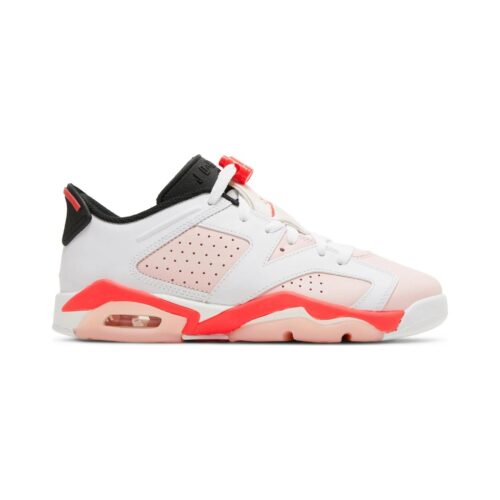 Big Kids Jordan 6 Retro Low White/Atmosphere-Infrared 23 (768878 102)