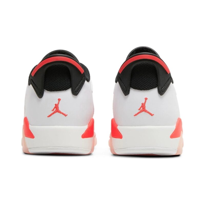 Big Kids Jordan 6 Retro Low White/Atmosphere-Infrared 23 (768878 102)