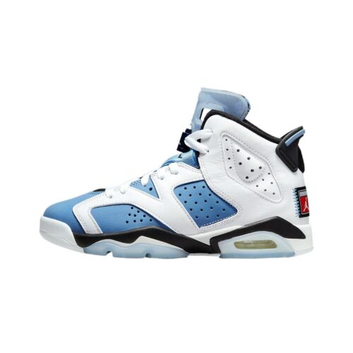 Big Kids Jordan 6 Retro Unc University Blue/White-Black (384665 410)