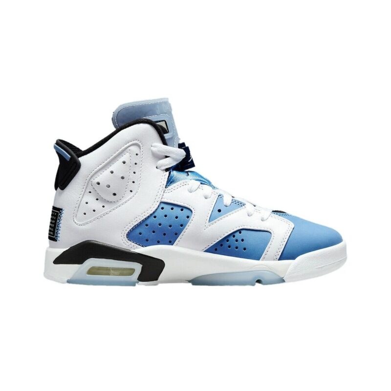 Big Kids Jordan 6 Retro Unc University Blue/White-Black (384665 410)