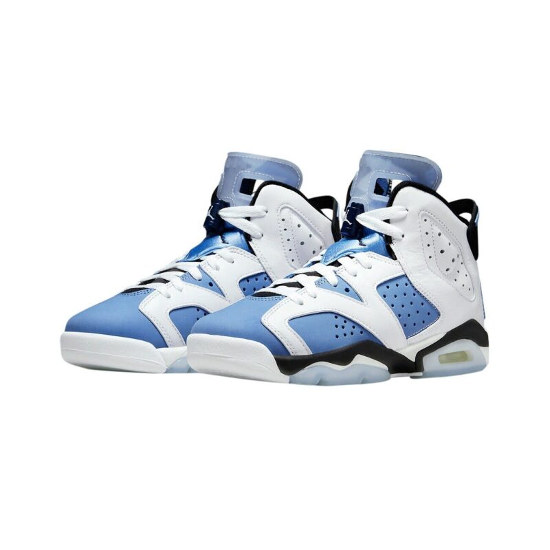 Big Kids Jordan 6 Retro Unc University Blue/White-Black (384665 410)