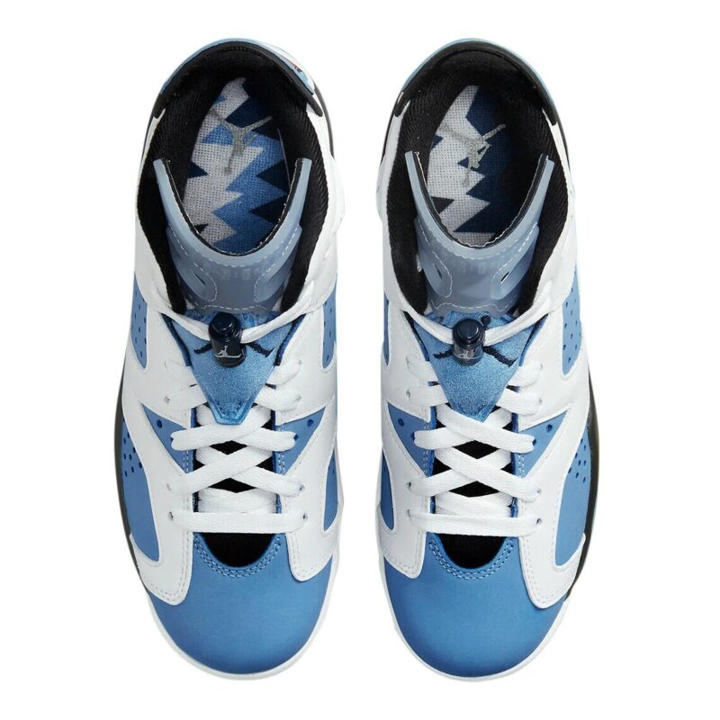 Big Kids Jordan 6 Retro Unc University Blue/White-Black (384665 410)