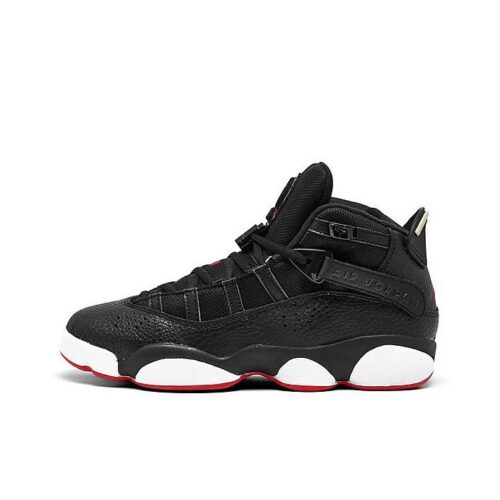 Big Kids Jordan 6 Rings Black/University Red-White (323419 063)