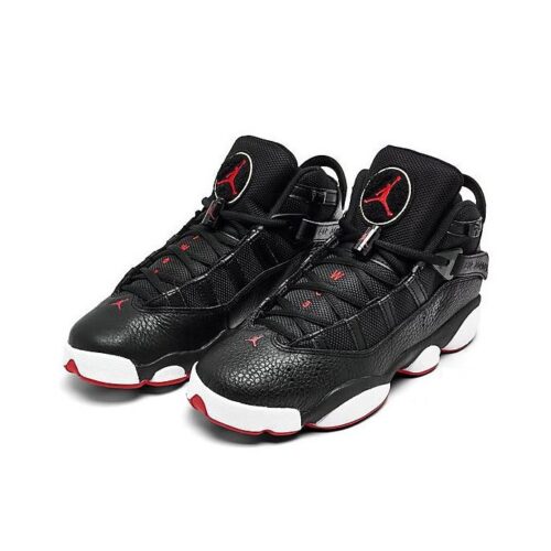 Big Kids Jordan 6 Rings Black/University Red-White (323419 063)