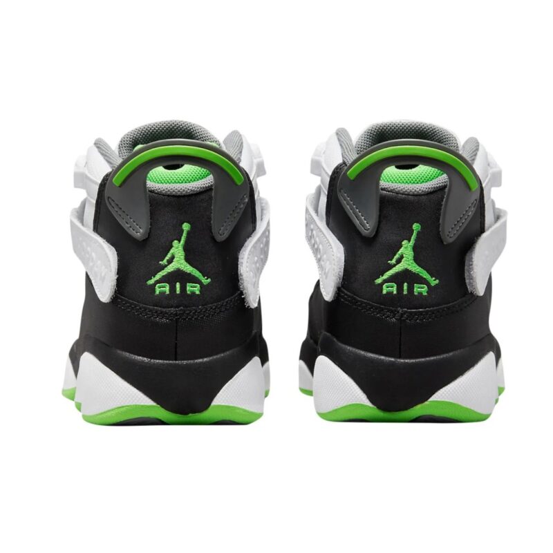 Big Kids Jordan 6 Rings White/Green Strike-Black (323419 130)