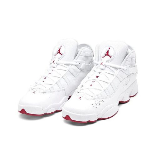 Big Kids Jordan 6 Rings White/Mystic Hibiscus (323419 116)