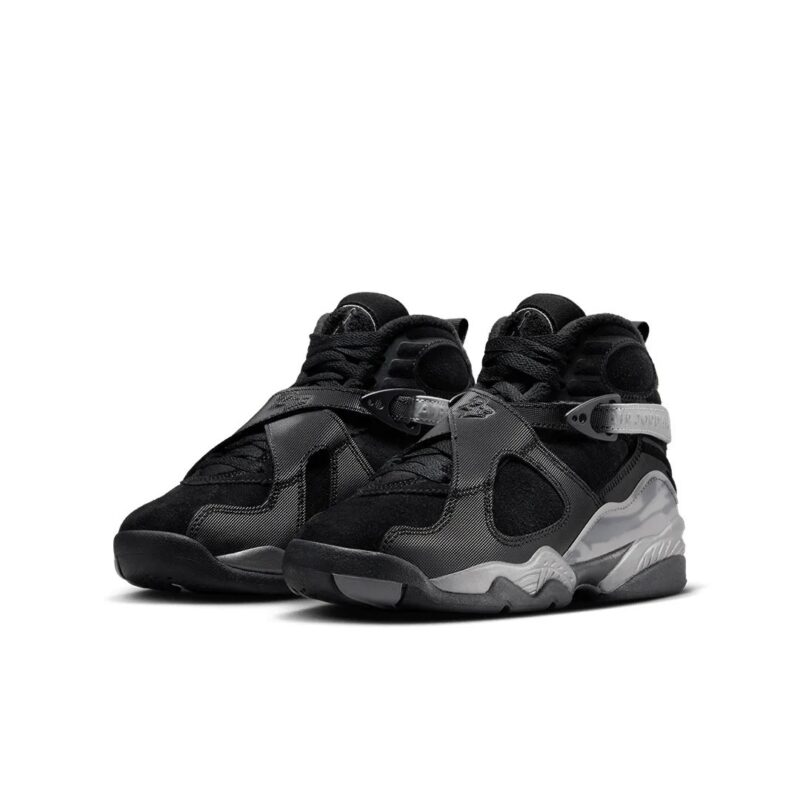 Big Kids Jordan 8 Retro Wntr Black/Gunsmoke-Metallic Silver (Fn5190 001)