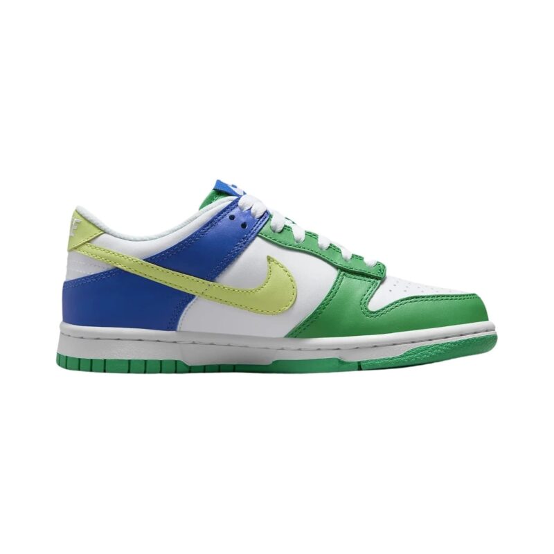 Big Kids Nike Dunk Low Bg White/Lt Lemon Twist (Fn6973 100)