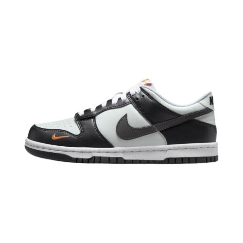 Big Kids Nike Dunk Low Black/Medium Ash-Light Silver (Fn7784 001)