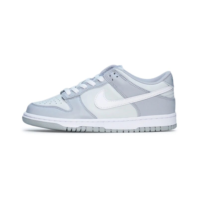 Big Kids Nike Dunk Low Pure Platinum/White-Wolf Grey (Dh9765 001)