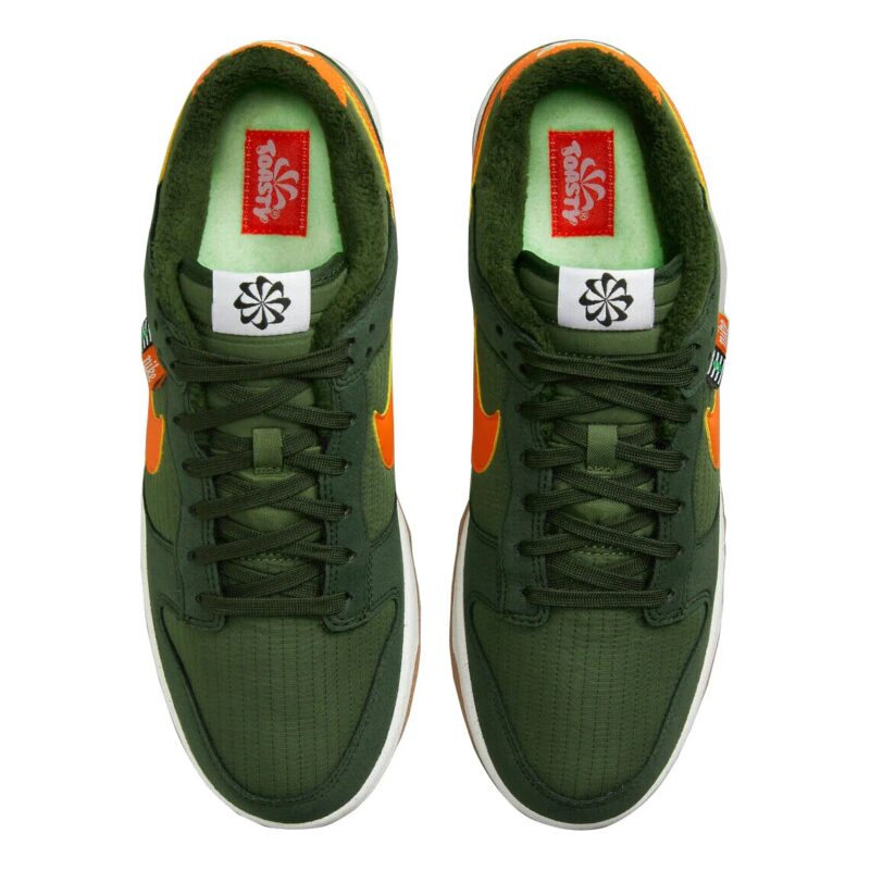 Big Kids Nike Dunk Low Se Sequoia/Orange-Medium Olive (Dc9561 300)