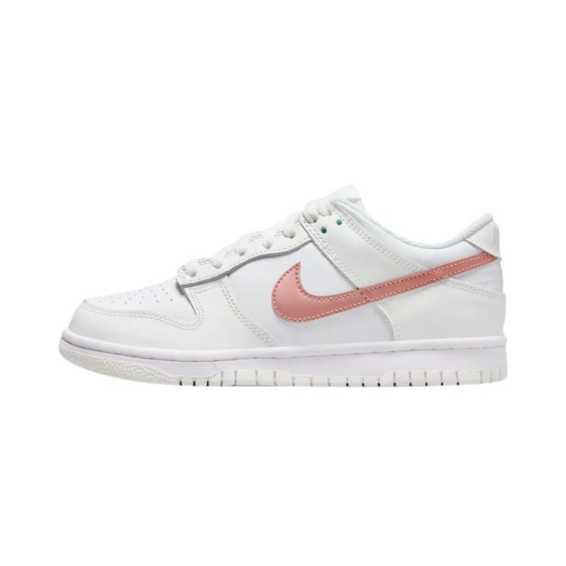 Big Kids Nike Dunk Low White/Mtlc Red Bronze (Dh9765 100)