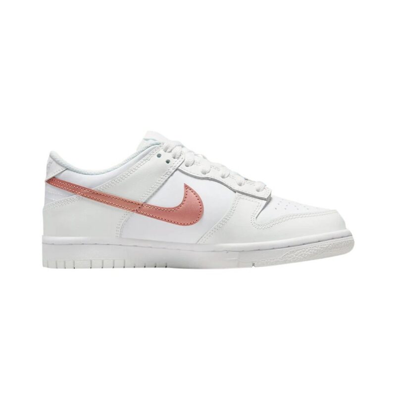 Big Kids Nike Dunk Low White/Mtlc Red Bronze (Dh9765 100)