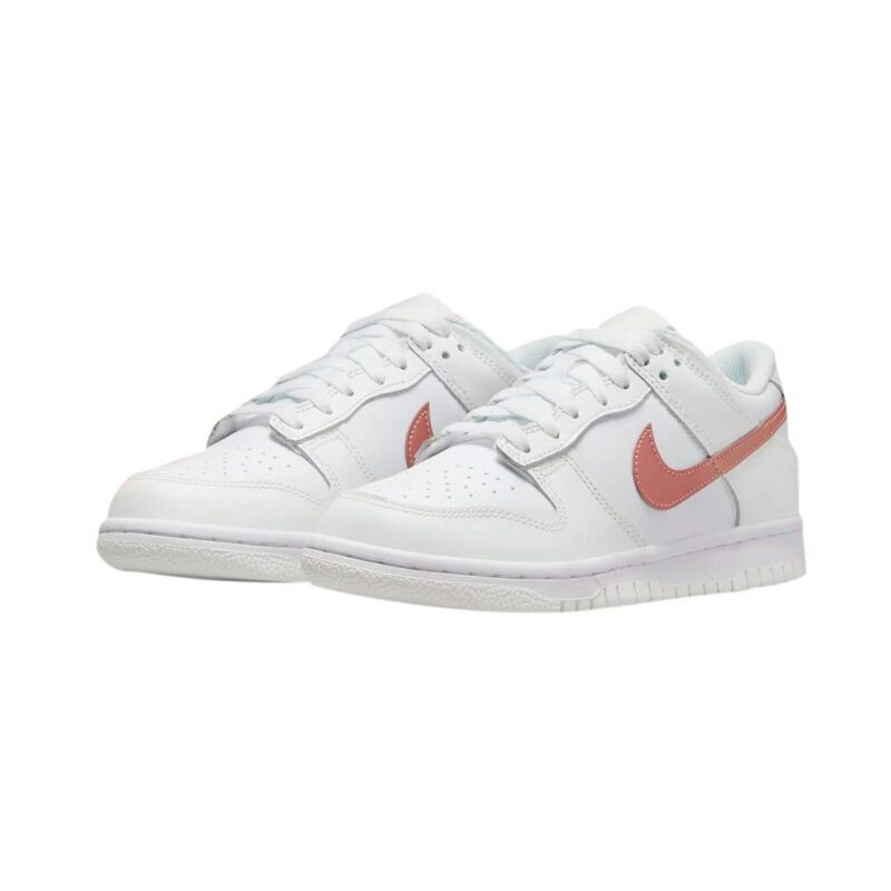 Big Kids Nike Dunk Low White/Mtlc Red Bronze (Dh9765 100)