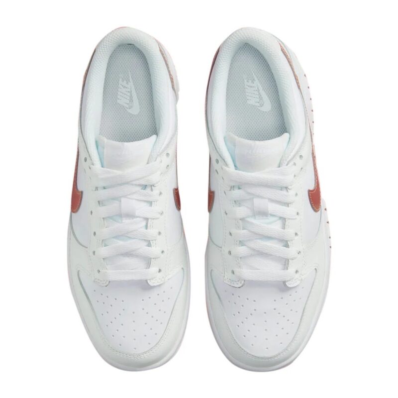 Big Kids Nike Dunk Low White/Mtlc Red Bronze (Dh9765 100)