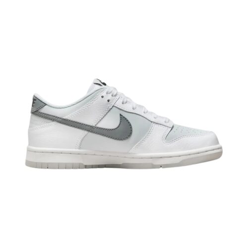 Big Kids Nike Dunk Low White/Smoke Grey-Pure Platinum (Fv0365 100)