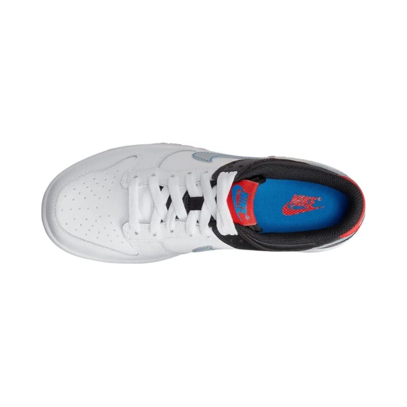 Big Kids Nike Dunk Low White/Wolf Grey-Lt Crimson (Dh9765 103)