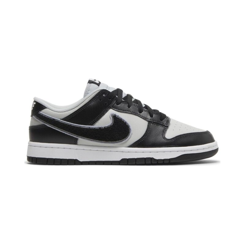 Dunk Low Chenille Swoosh Black Grey Fog Dq7683-001