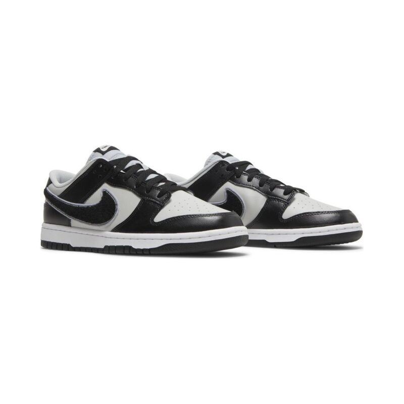 Dunk Low Chenille Swoosh Black Grey Fog Dq7683-001