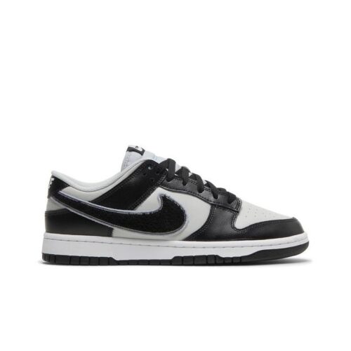 Dunk Low Chenille Swoosh – Black Grey Fog