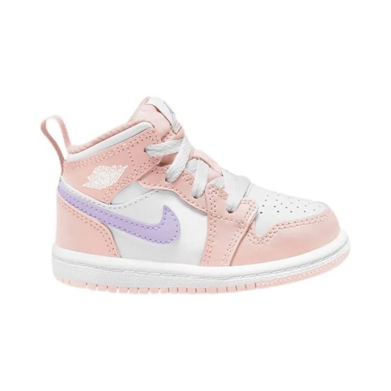 Jordan 1 Mid Pink Wash/Violet Frost-White (Fd8782 601)