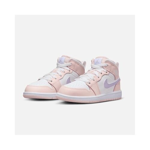 Jordan 1 Mid Pink Wash/Violet Frost-White (Fd8782 601)