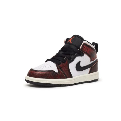 Little Kid Jordan 1 Mid Se Wear-Away Chicago Blk/Ifr 23-Wht-Sail (Fb0567 006)