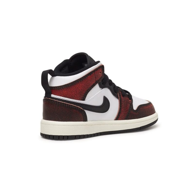 Little Kid Jordan 1 Mid Se Wear-Away Chicago Blk/Ifr 23-Wht-Sail (Fb0567 006)