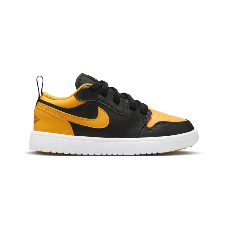 Little Kids Jordan 1 Low Alt Black/Yellow Ochre-White (Dr9748 072)