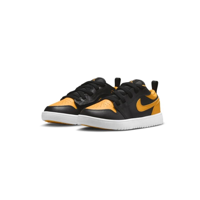 Little Kids Jordan 1 Low Alt Black/Yellow Ochre-White (Dr9748 072)