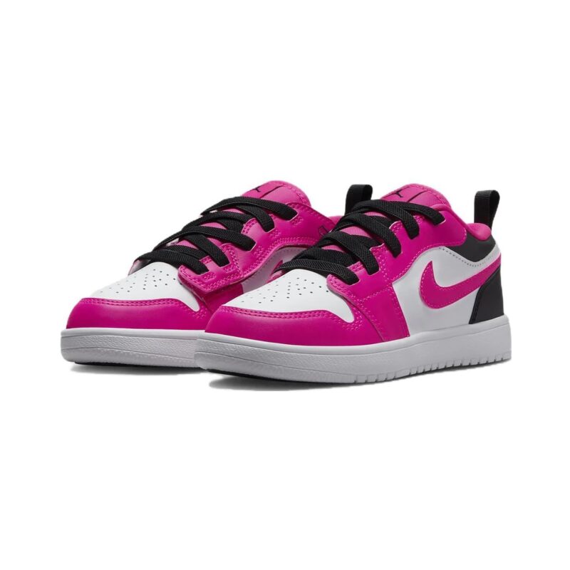 Little Kids Jordan 1 Low Alt White/Fierce Pink-Black (Dz6958 160)