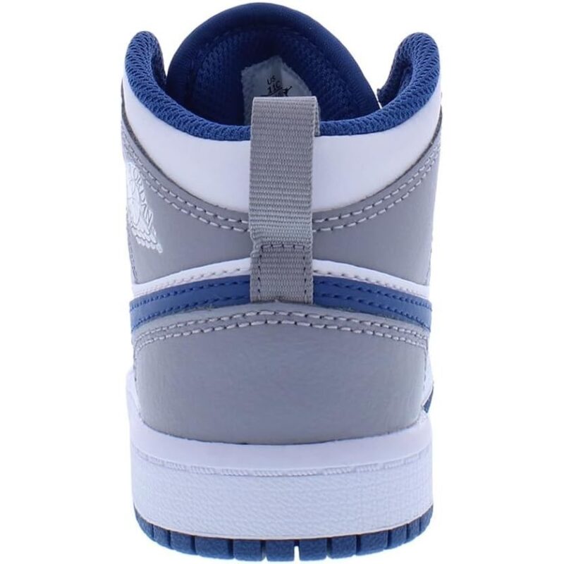 Little Kids Jordan 1 Mid Cement Grey/White-True Blue (Dq8424 014)