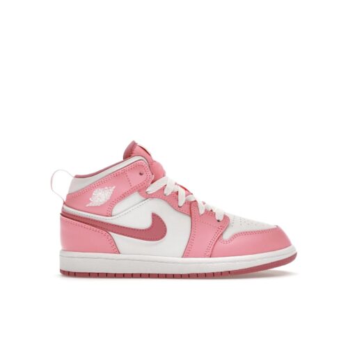 Little Kids Jordan 1 Mid Coral Chalk/Desert Berry-White (Dq8424 616)